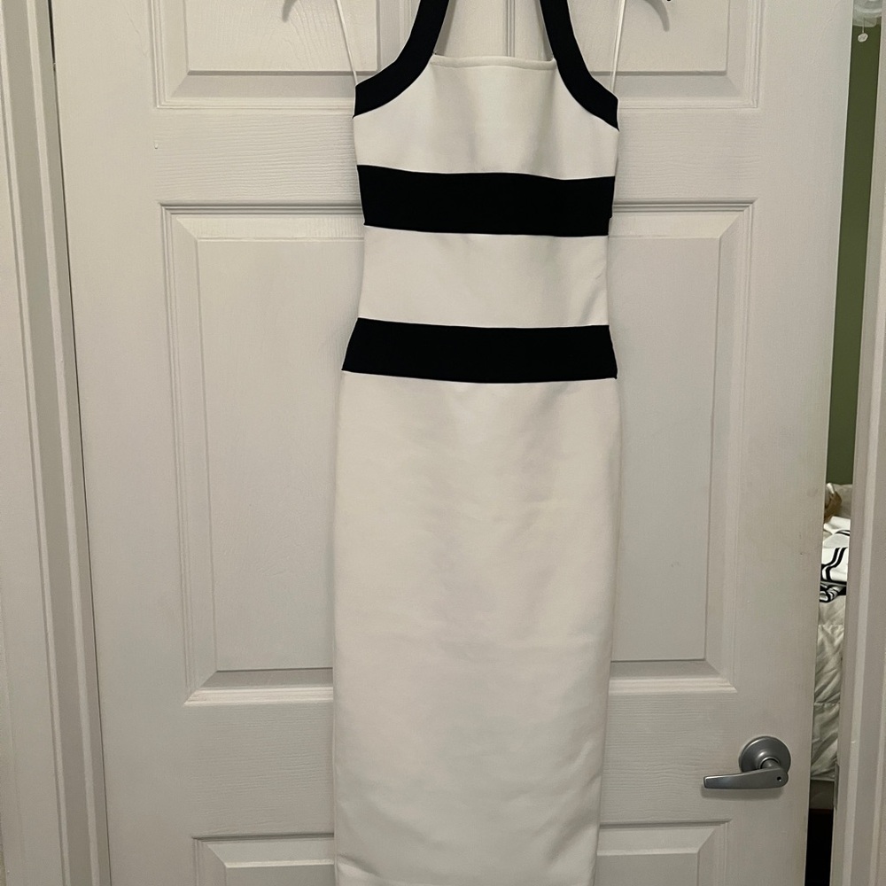 Fashion Nova Black and White Strapless Dress